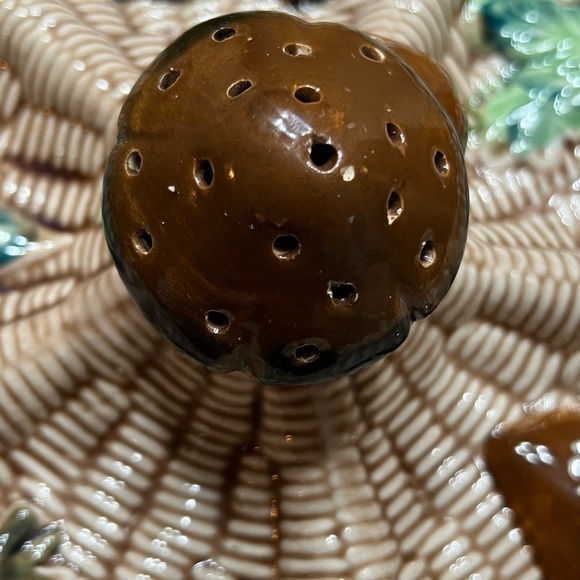 Japanese Hors d'oeuvre Ceramic Veggie Divided Serving Platter Mushroom - Picture 7 of 9